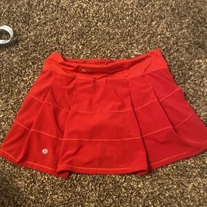Red lululemon pace rival skirt